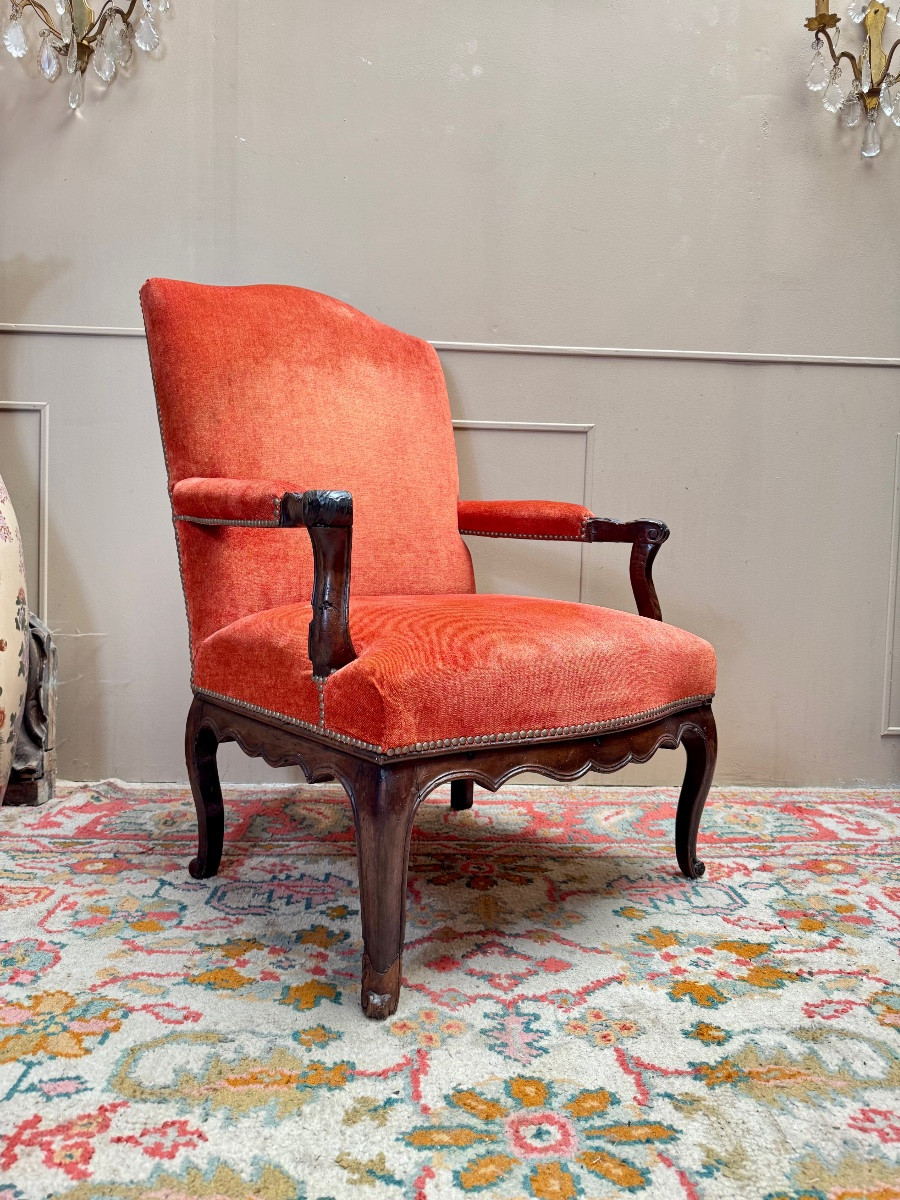 18th Century Regency Walnut Armchair-photo-2