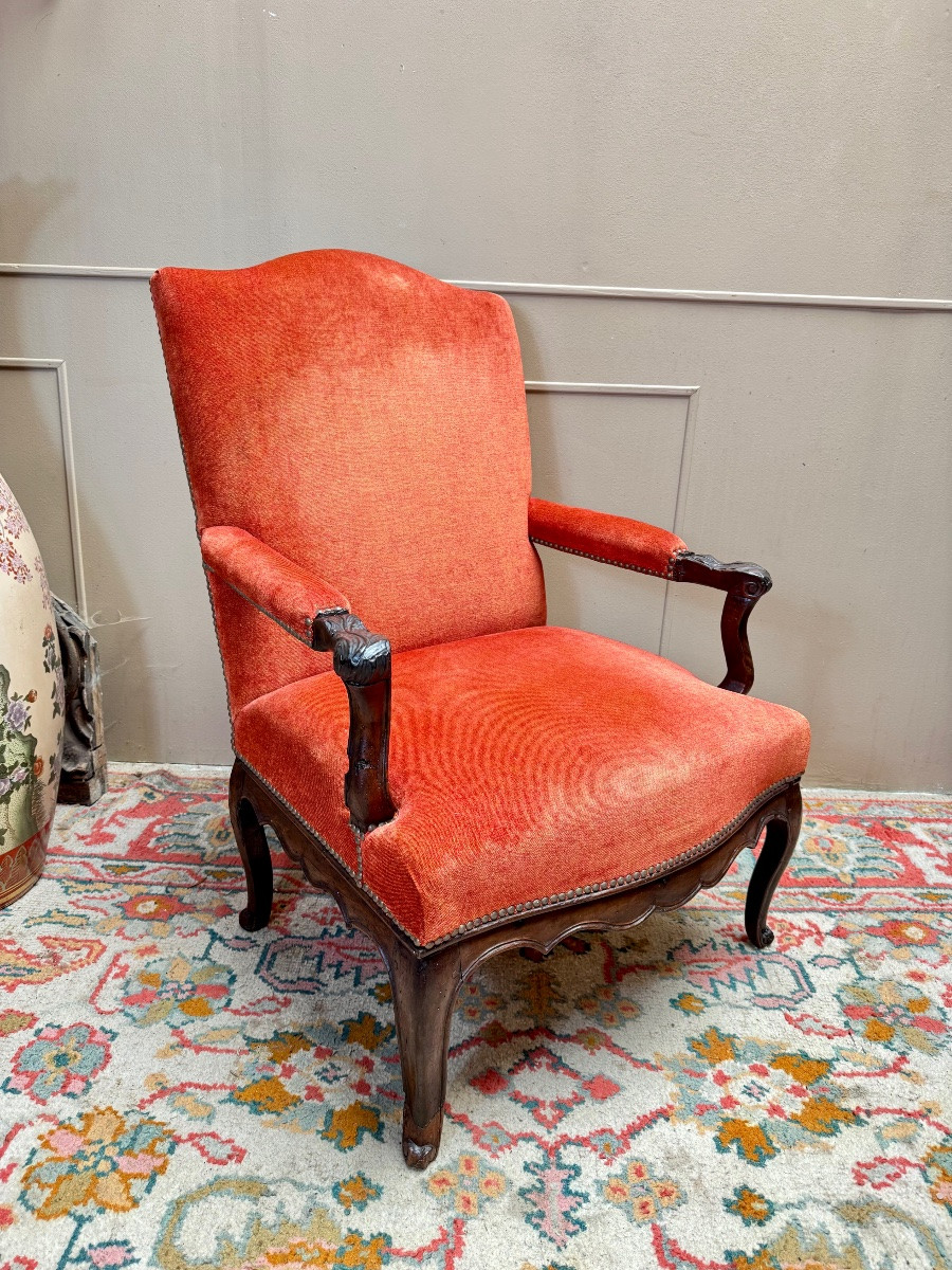 18th Century Regency Walnut Armchair-photo-3