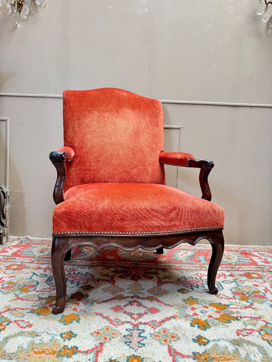 18th Century Regency Walnut Armchair-photo-4