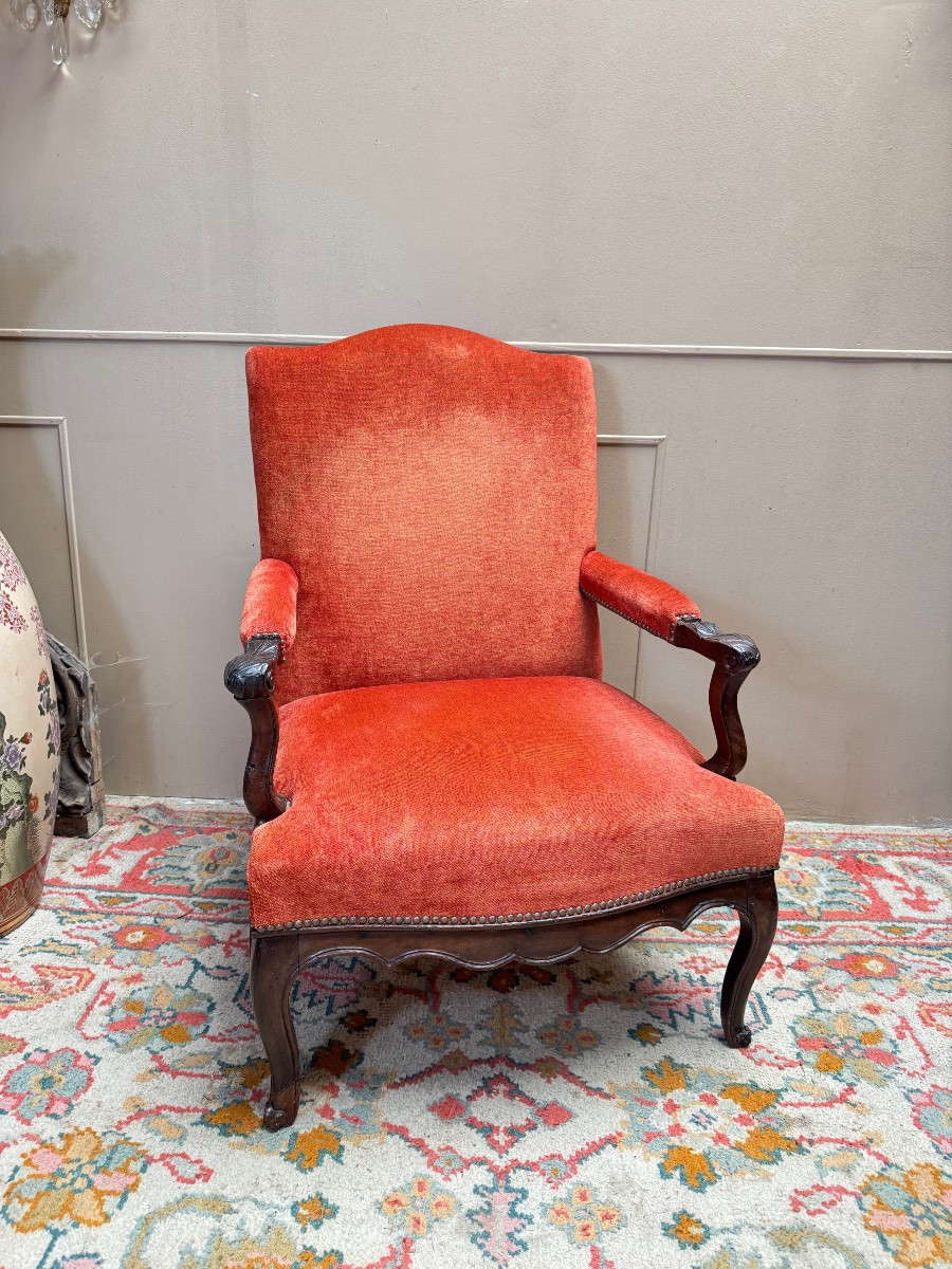 18th Century Regency Walnut Armchair-photo-1