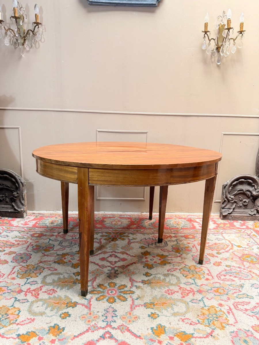 Table de salle à manger en acajou de style Louis XVI XIX eme siècle 3m50-photo-3