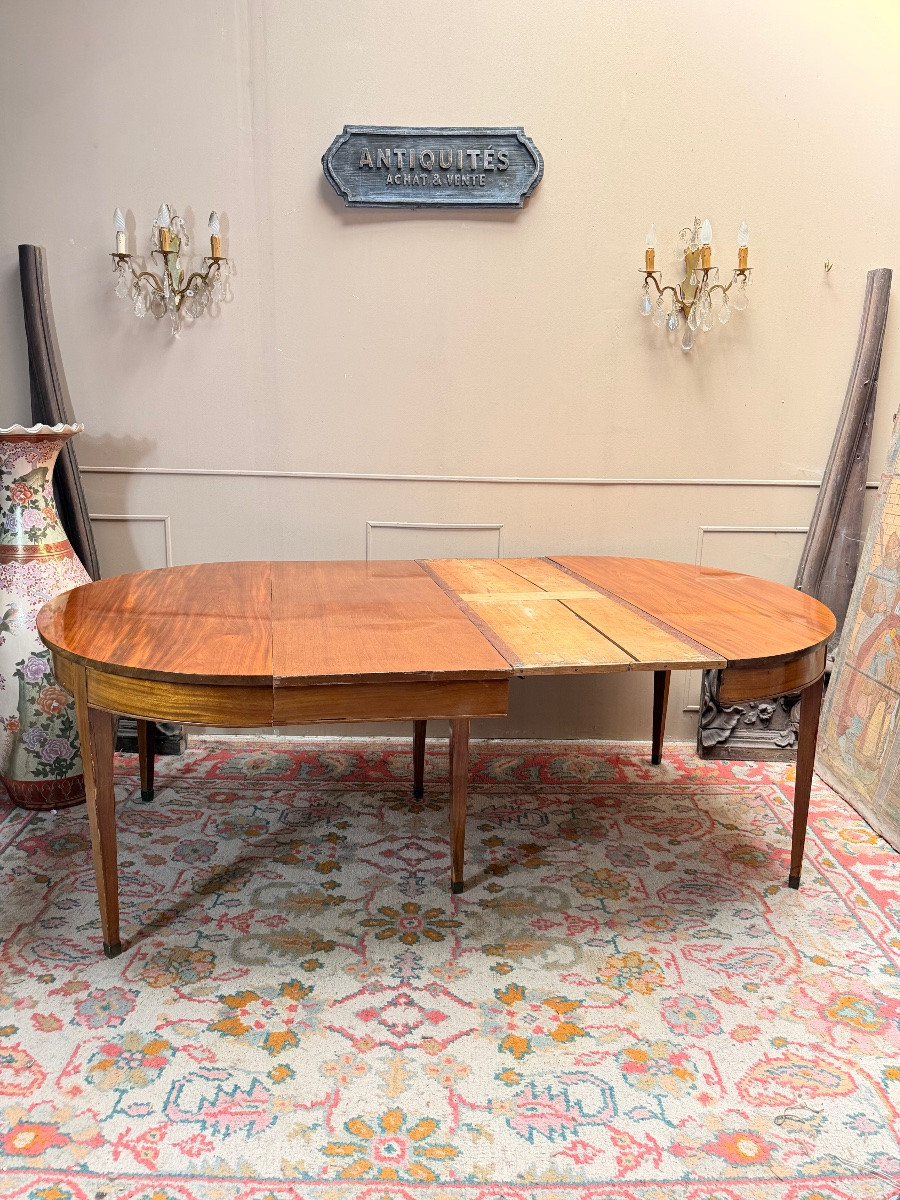 Table de salle à manger en acajou de style Louis XVI XIX eme siècle 3m50-photo-4