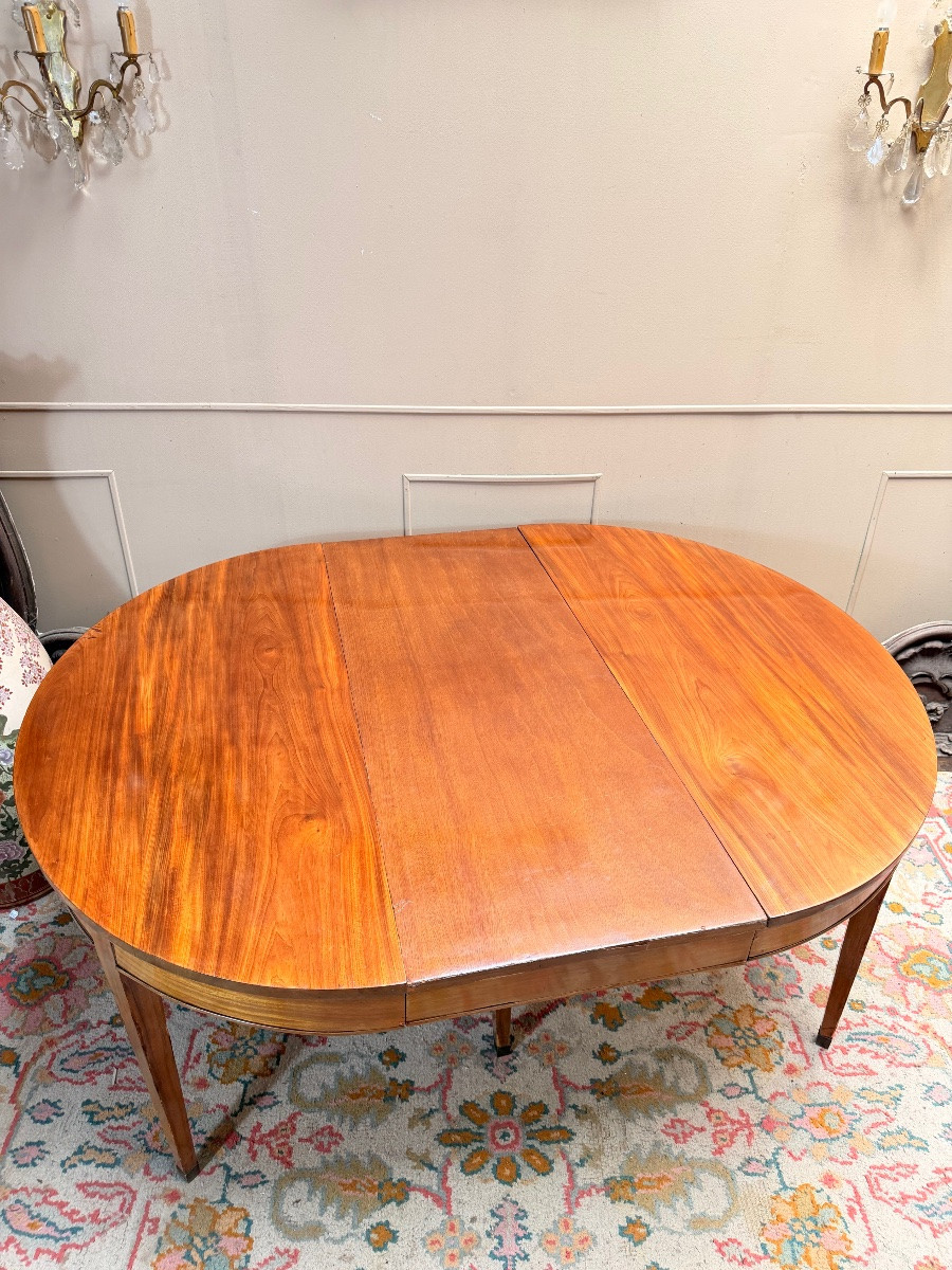 Table de salle à manger en acajou de style Louis XVI XIX eme siècle 3m50-photo-5