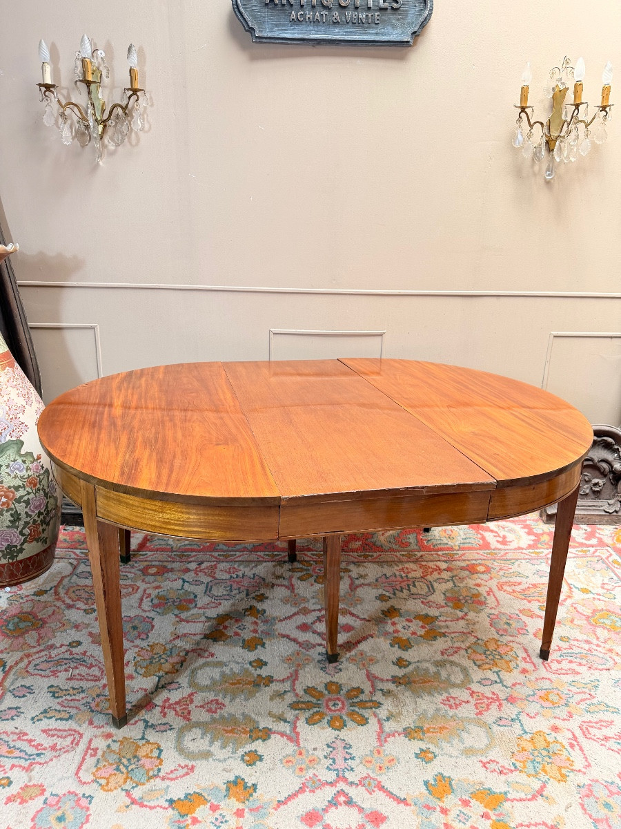 Table de salle à manger en acajou de style Louis XVI XIX eme siècle 3m50