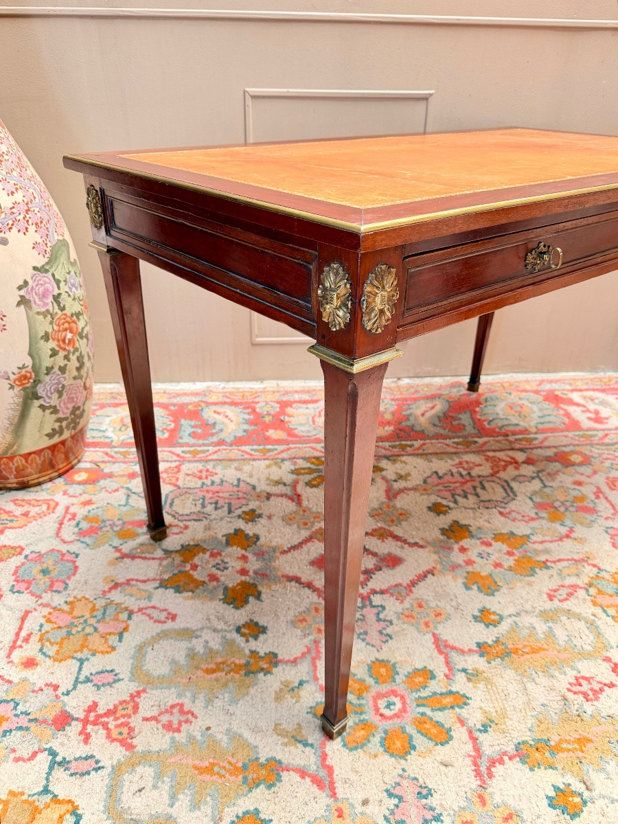 Double-sided Mahogany Desk In The Louis XVI Style XIX Eme Siècle-photo-1