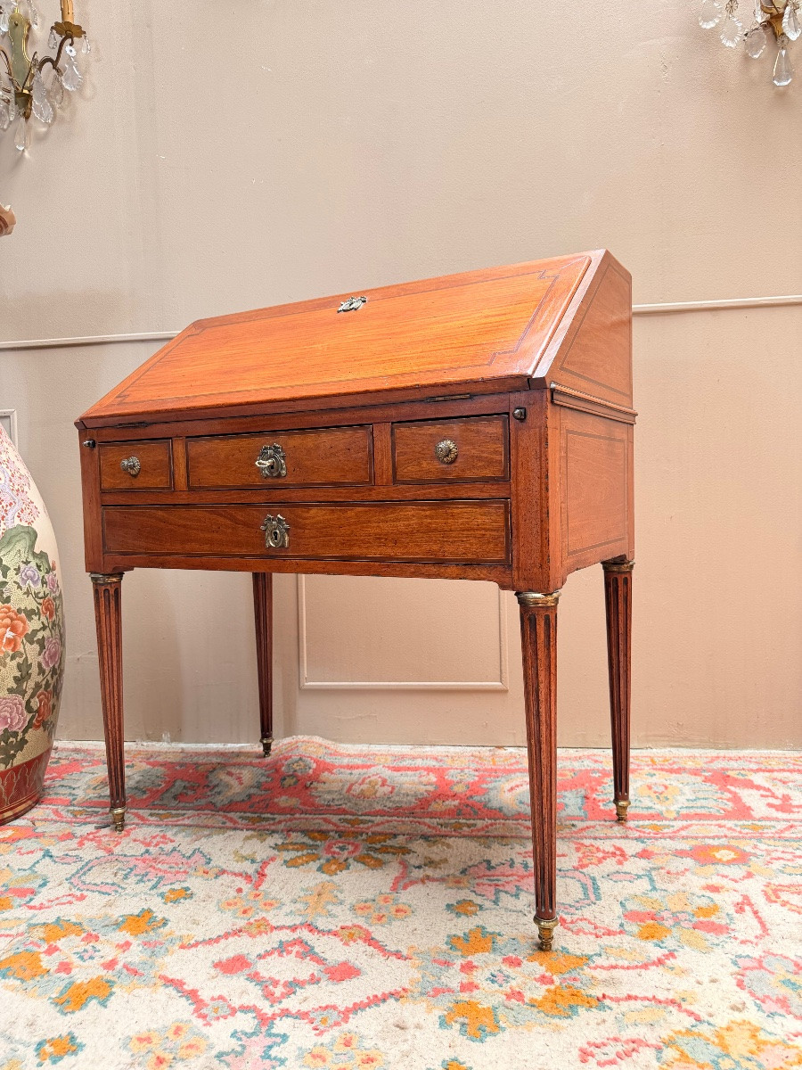 Mahogany Sloping Desk In The Louis XVI Style XIX Eme Siècle-photo-2