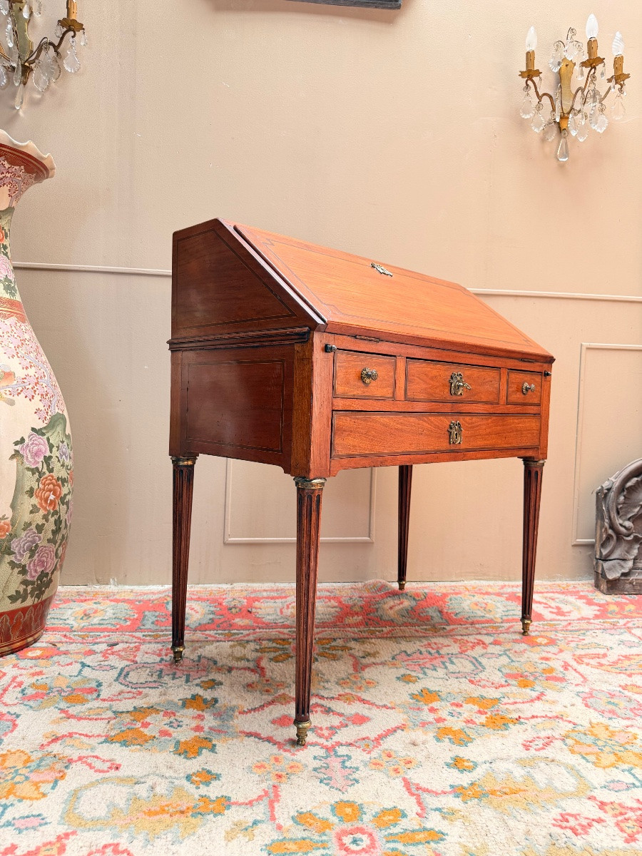 Mahogany Sloping Desk In The Louis XVI Style XIX Eme Siècle-photo-3