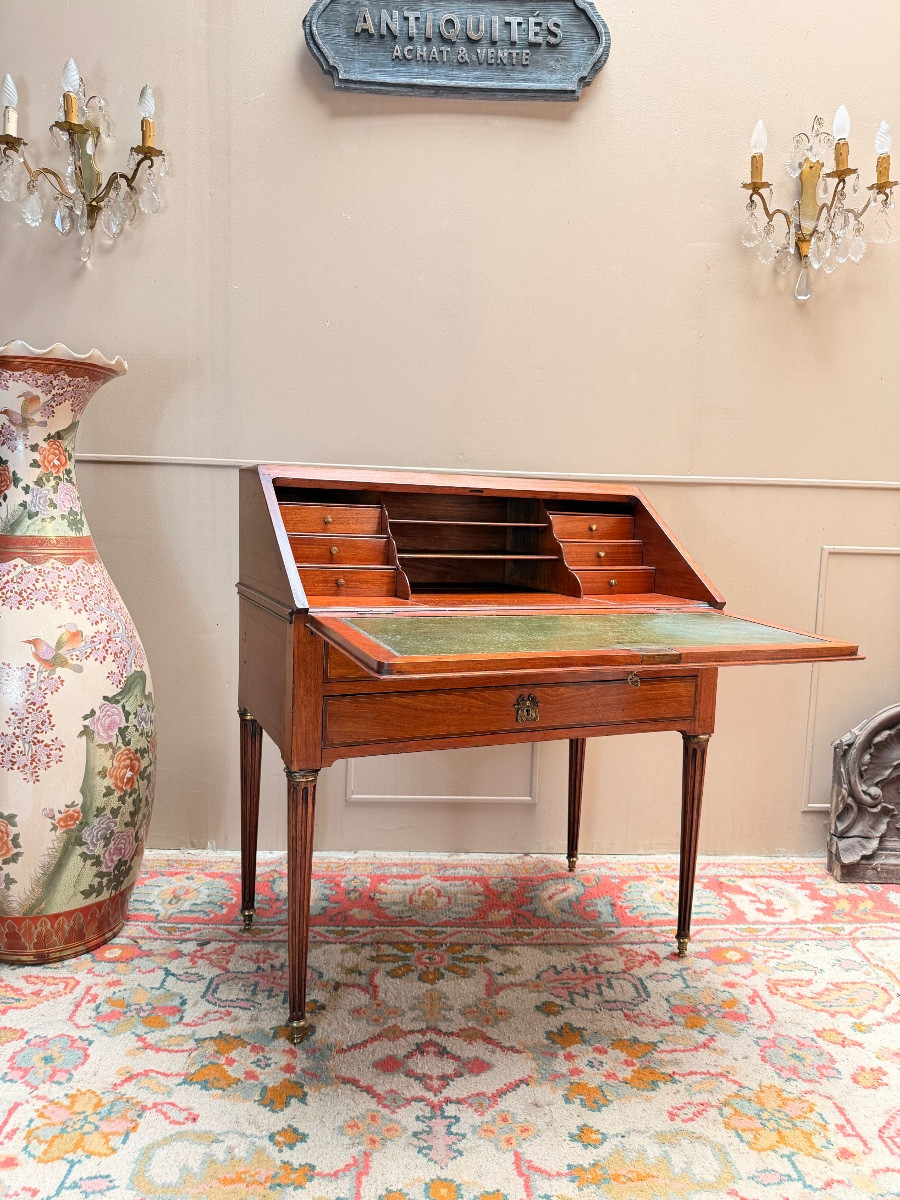 Mahogany Sloping Desk In The Louis XVI Style XIX Eme Siècle-photo-3