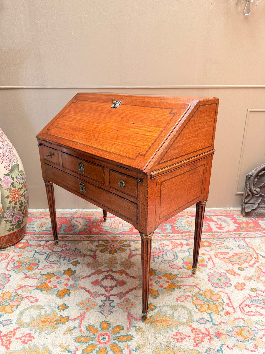 Mahogany Sloping Desk In The Louis XVI Style XIX Eme Siècle-photo-5