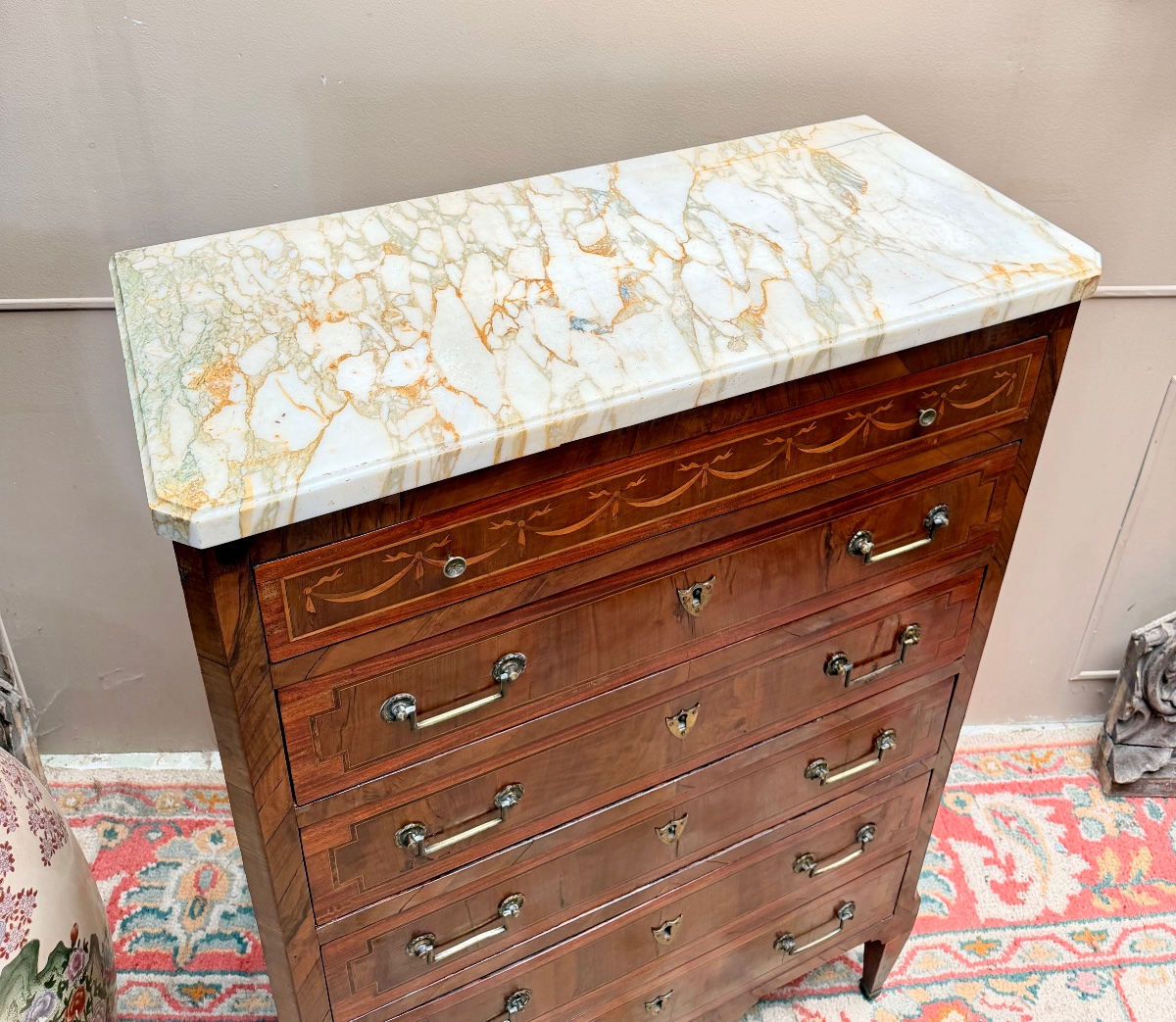 Chiffonnier en acajou de style Louis XVI XIX eme siècle -photo-2