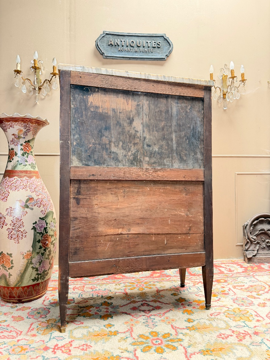 Chiffonnier en acajou de style Louis XVI XIX eme siècle -photo-1