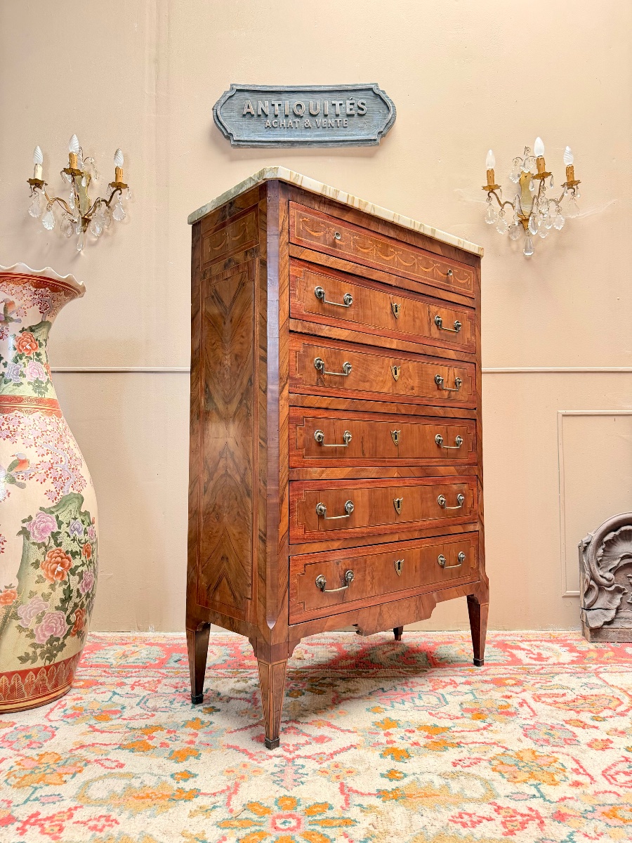 Chiffonnier en acajou de style Louis XVI XIX eme siècle -photo-4