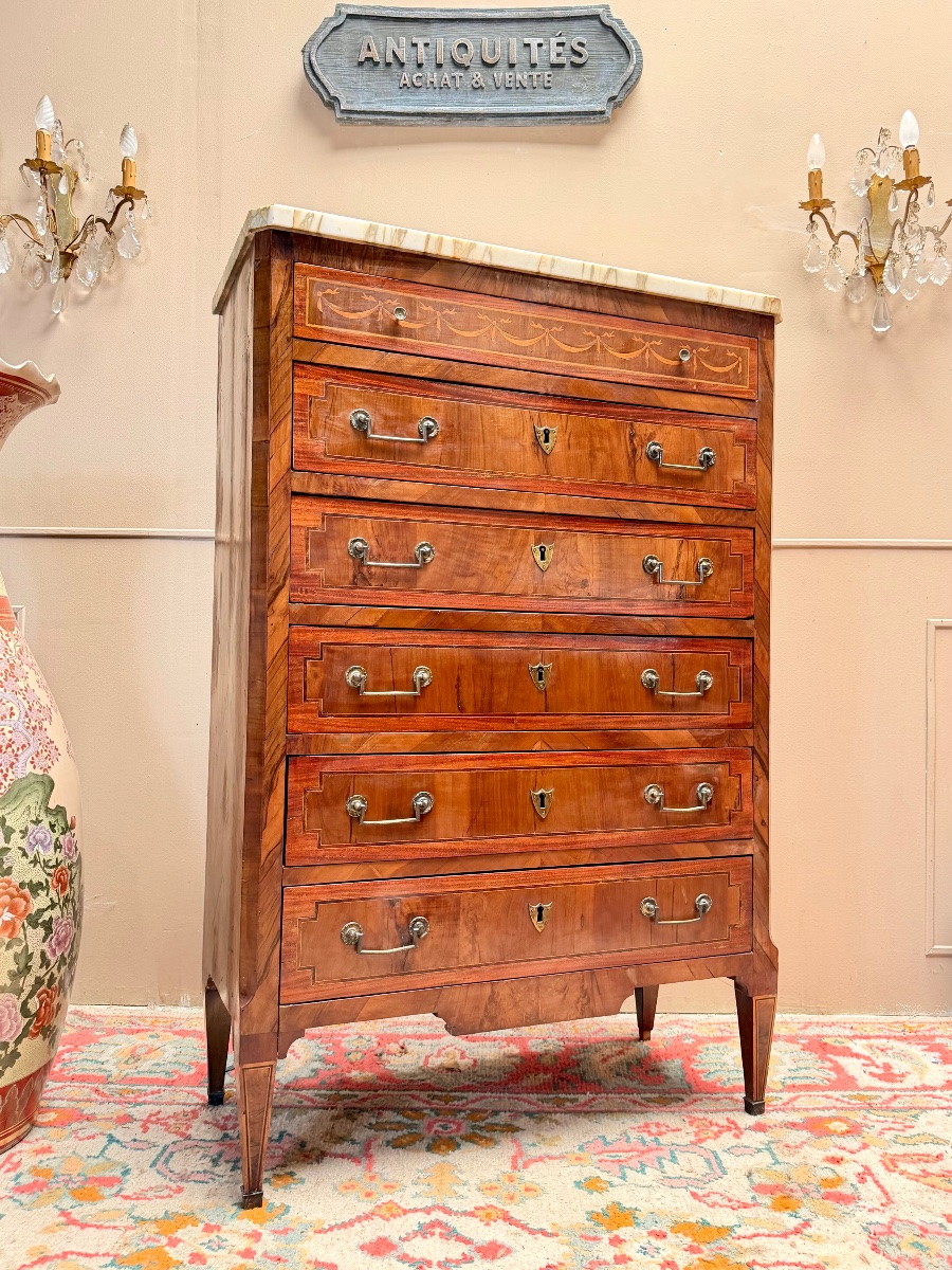 Chiffonnier en acajou de style Louis XVI XIX eme siècle 