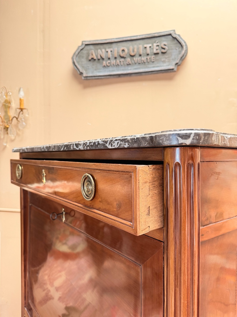 Louis XVI Period Mahogany Secretary 18th Century-photo-1