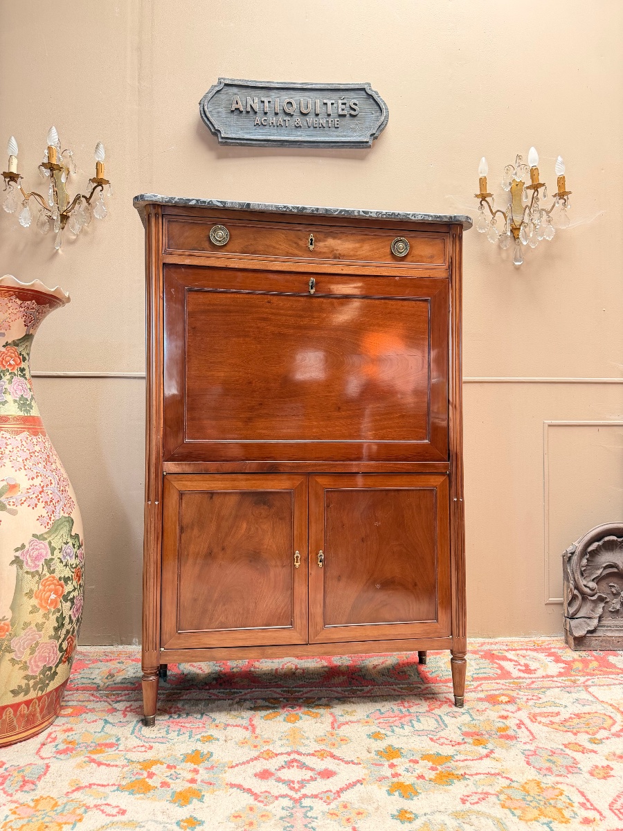 Louis XVI Period Mahogany Secretary 18th Century