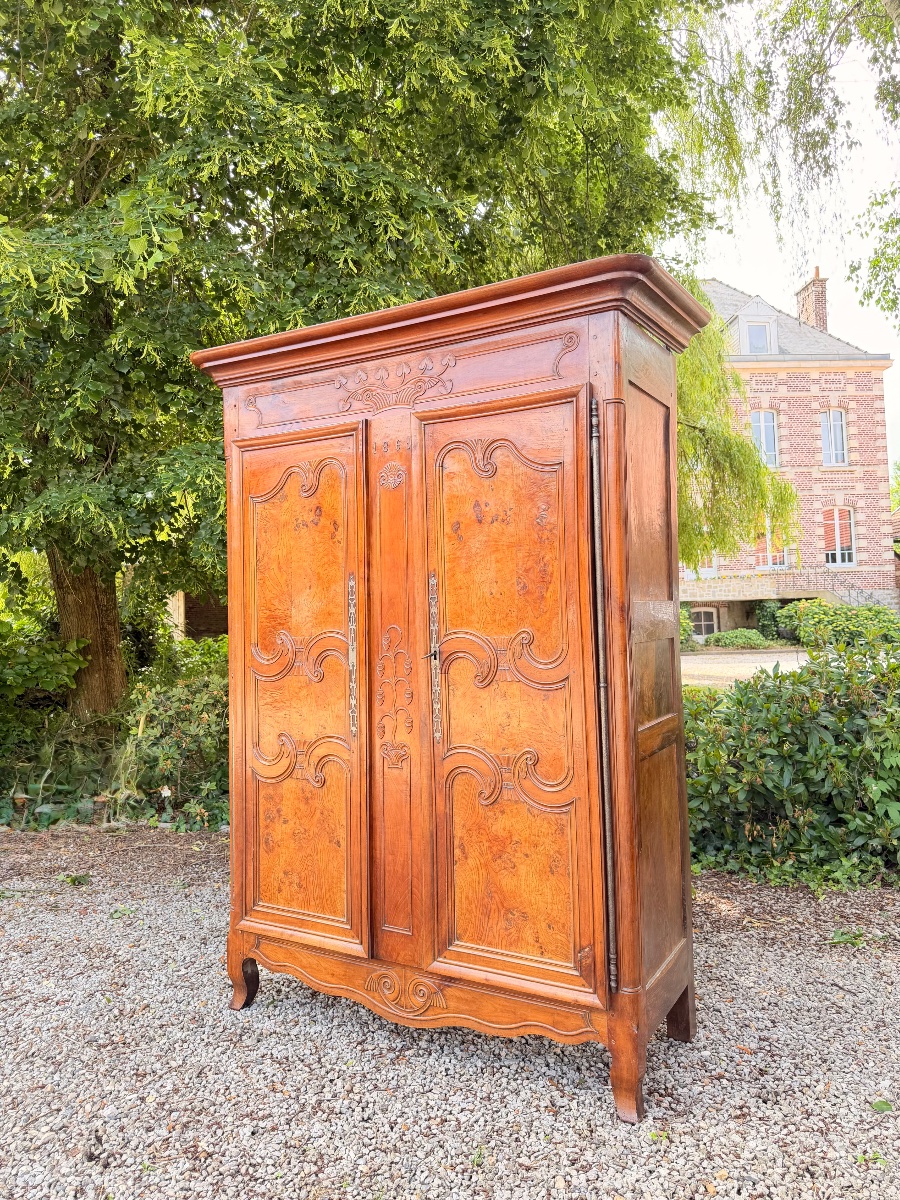 Louis XV Style Walnut Armoire XIX Eme Siècle-photo-3