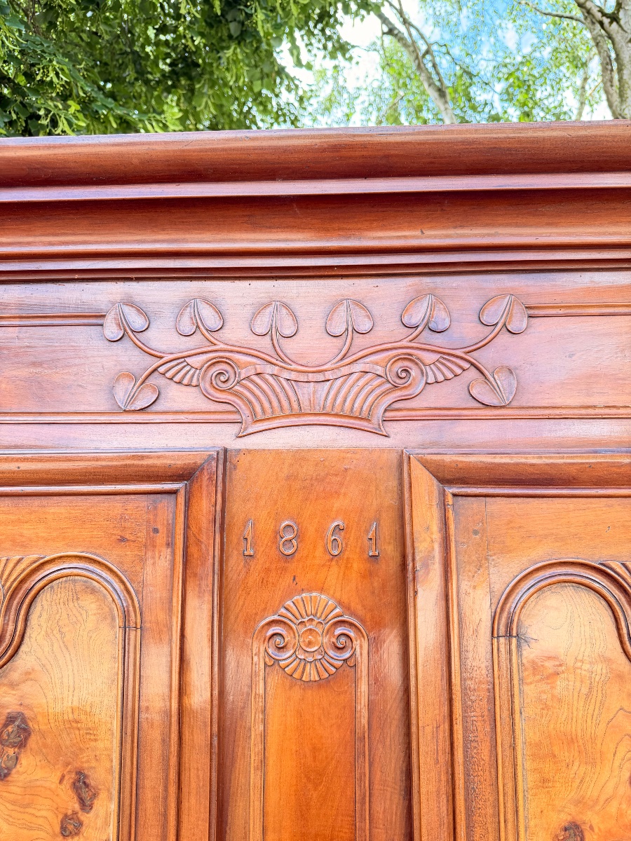 Louis XV Style Walnut Armoire XIX Eme Siècle-photo-4