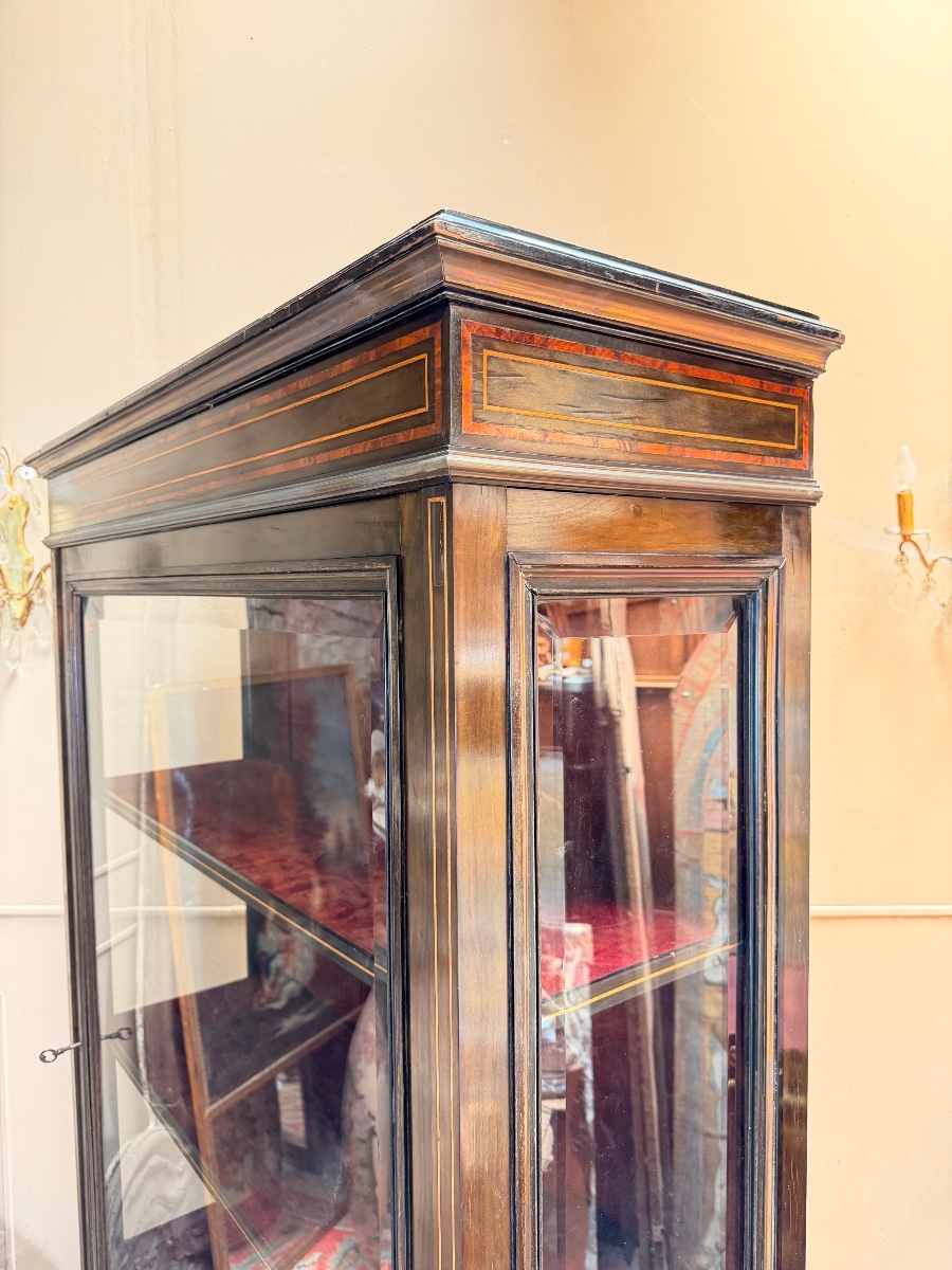 Blackened Wooden Display Case In The Louis XVI Style XIX Eme Siècle-photo-6
