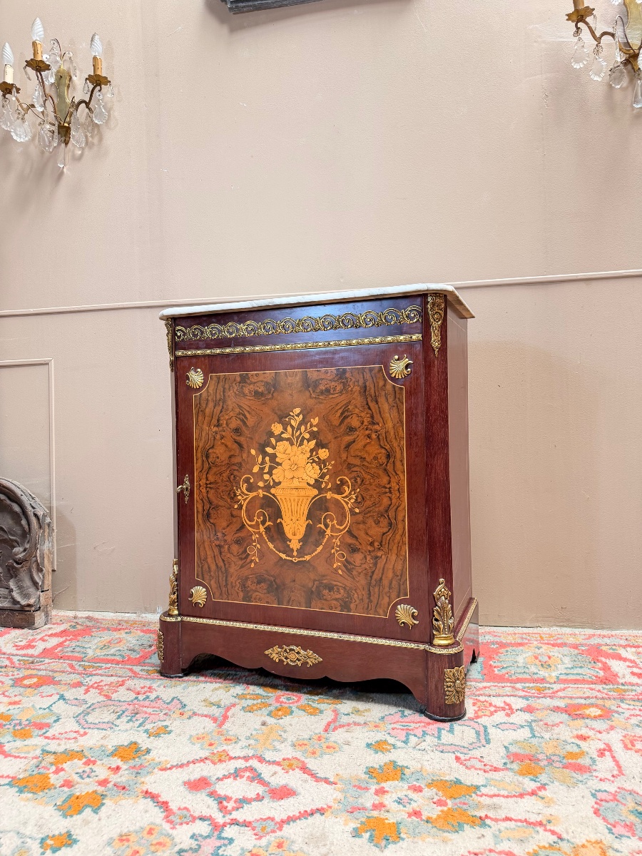 Meuble à hauteur d’appui en marqueterie de style Napoléon III -photo-3