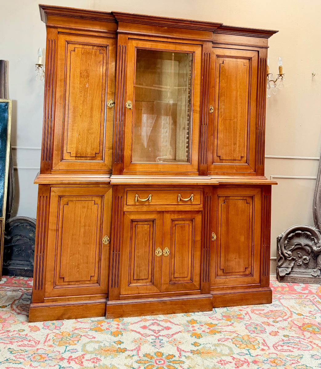 Dissidi et fils bibliothèque en acajou de style Louis XVI estampillée -photo-2