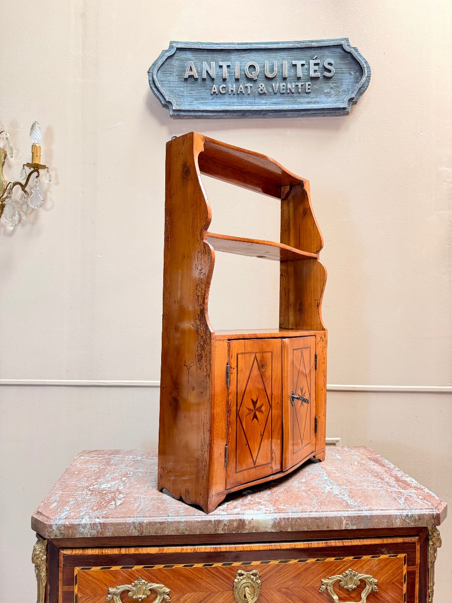 Étagère murale en merisier d’époque Louis XV XVIII eme siècle -photo-4