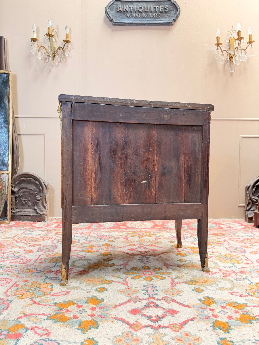 SCHEY Fidelys Commode en marqueterie d’époque transition XVIII eme siècle -photo-6