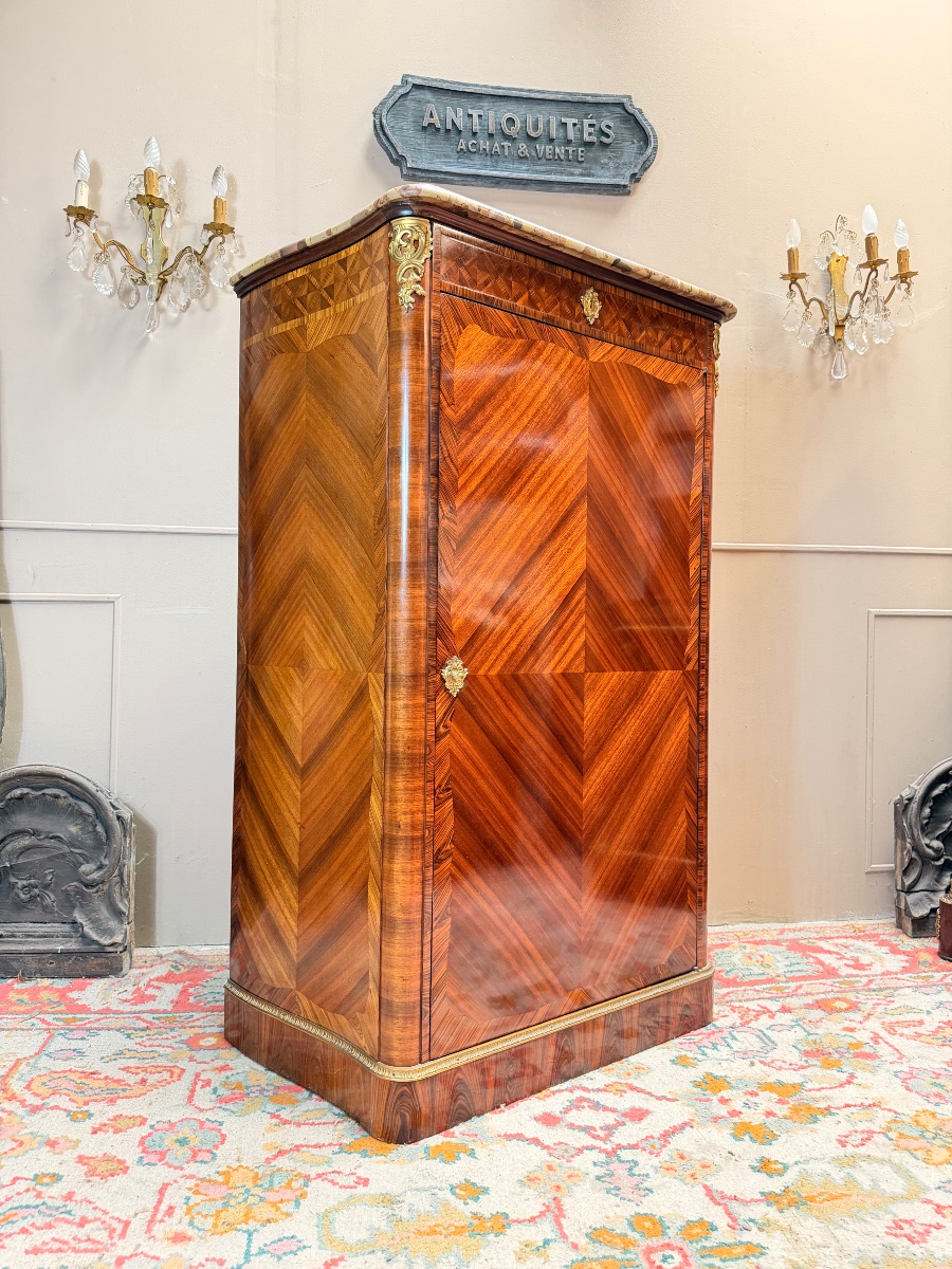Louis XV-style Marquetry Sideboard-photo-1