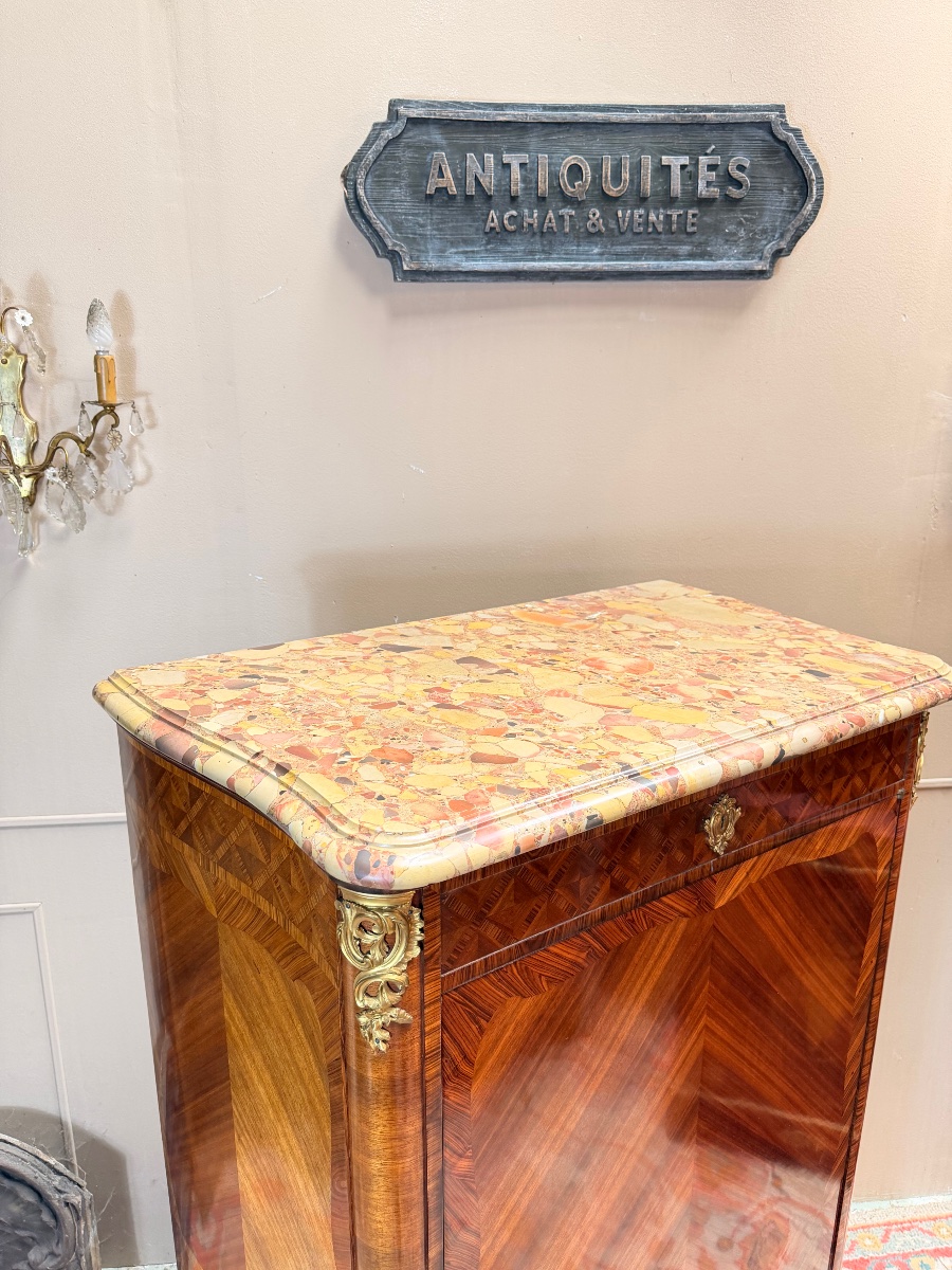 Louis XV-style Marquetry Sideboard-photo-2