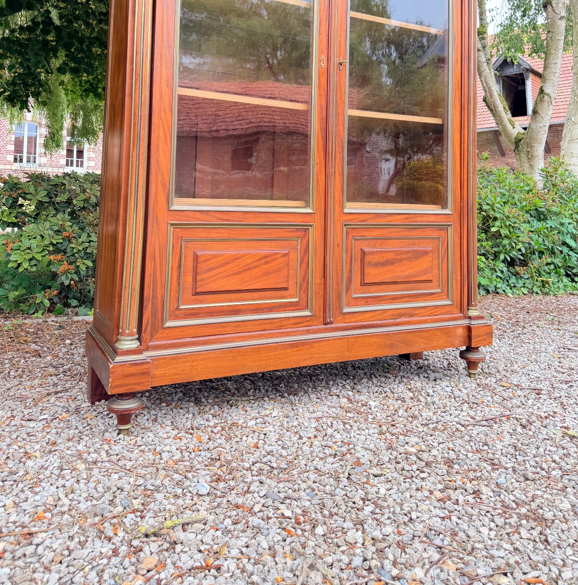 19th-century Louis XVI-style Mahogany Bookcase -photo-1