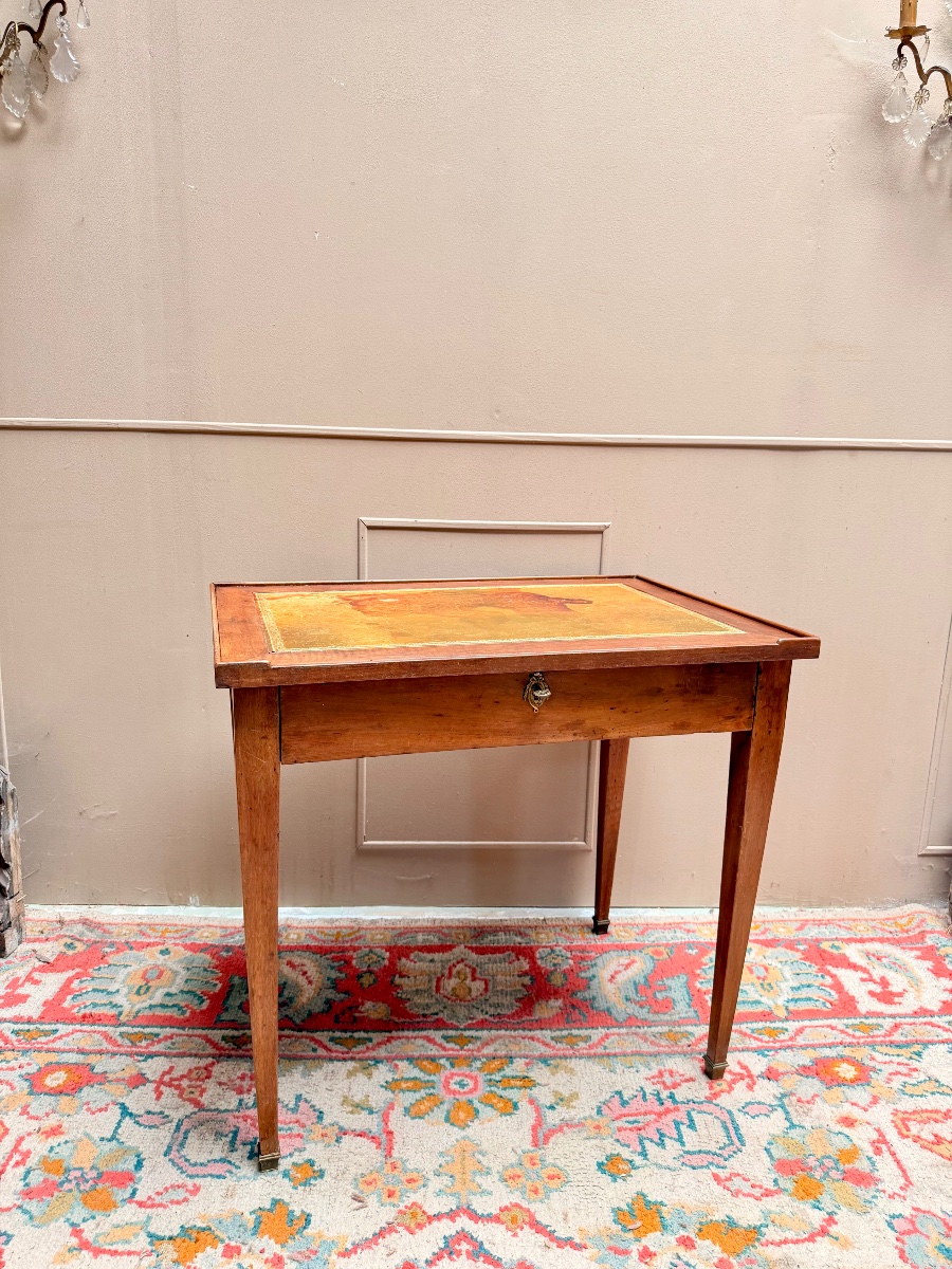 Table à écrire en noyer d’époque directoire XVIII eme siècle -photo-2