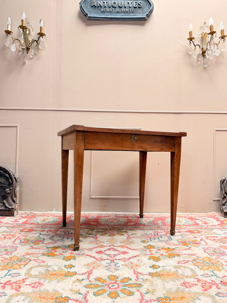 Table à écrire en noyer d’époque directoire XVIII eme siècle -photo-3