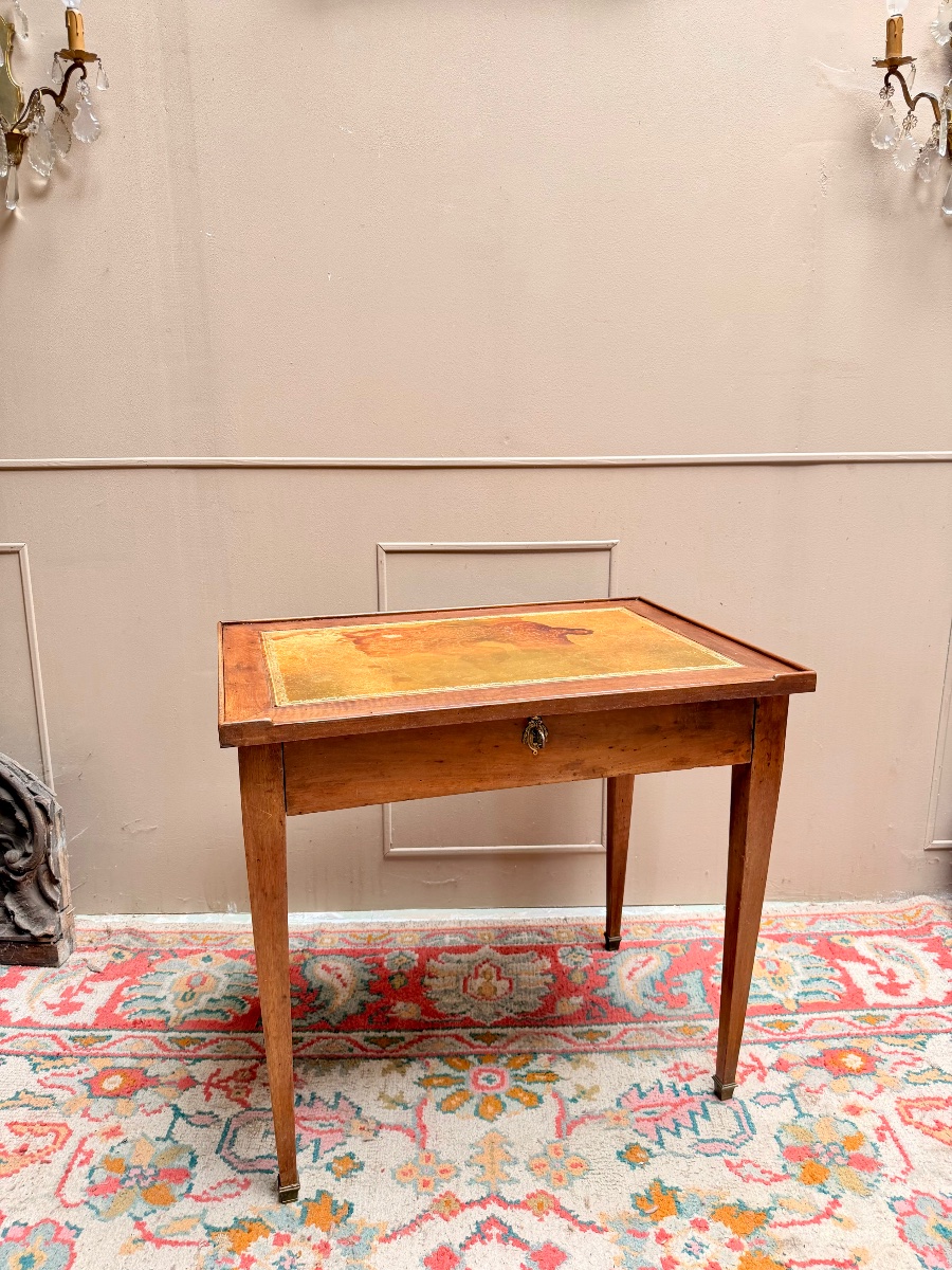 Table à écrire en noyer d’époque directoire XVIII eme siècle -photo-4