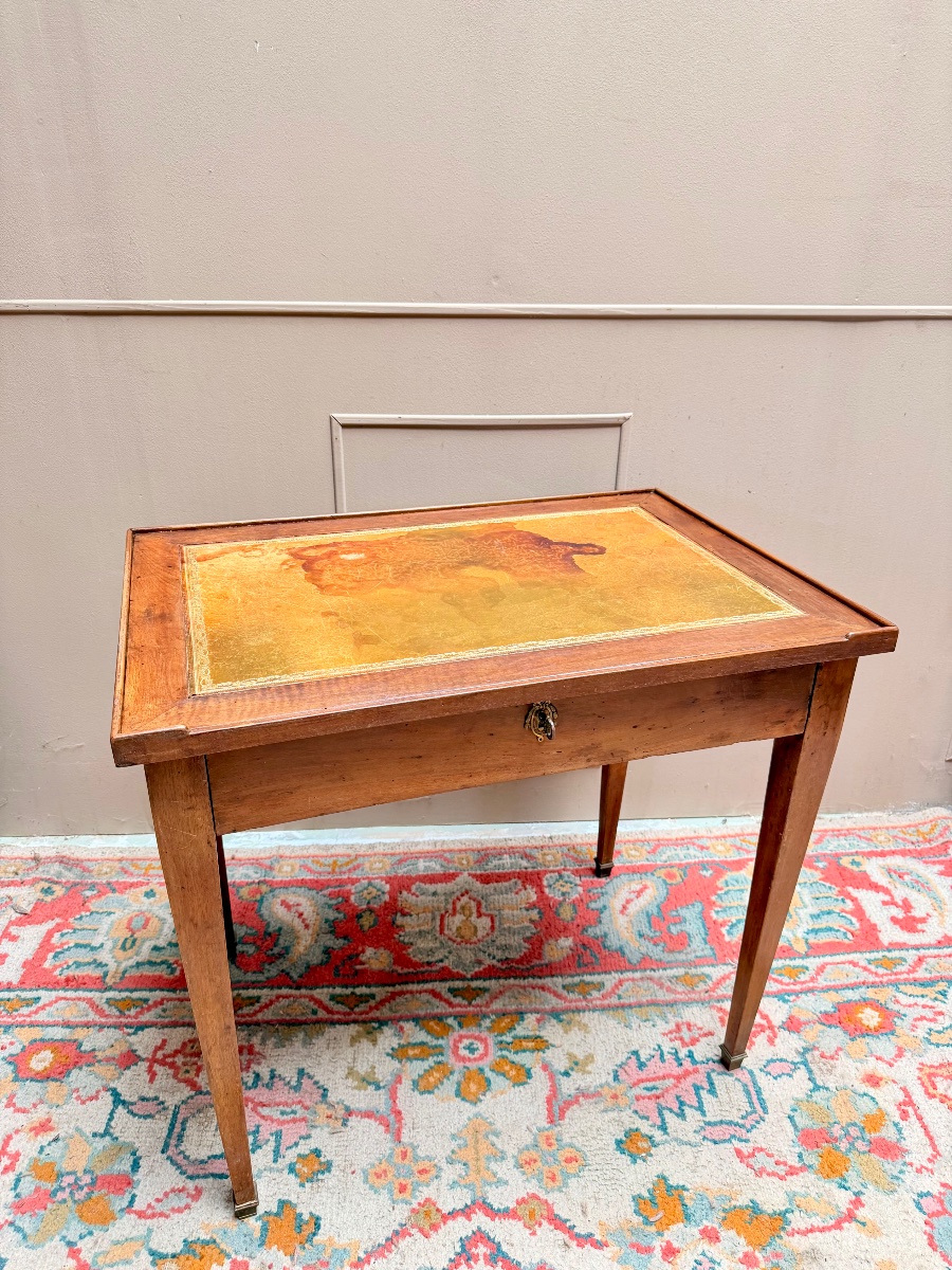 Table à écrire en noyer d’époque directoire XVIII eme siècle -photo-2
