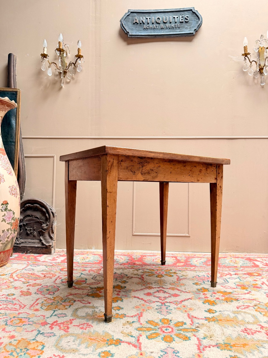 Table à écrire en noyer d’époque directoire XVIII eme siècle -photo-5