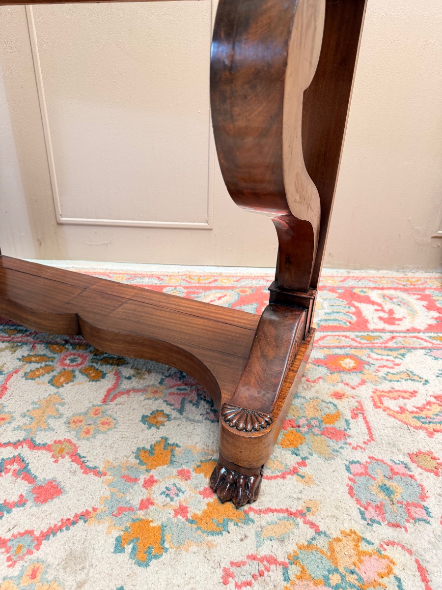 Antique Mahogany Console Table, Restored In The 19th Century -photo-4
