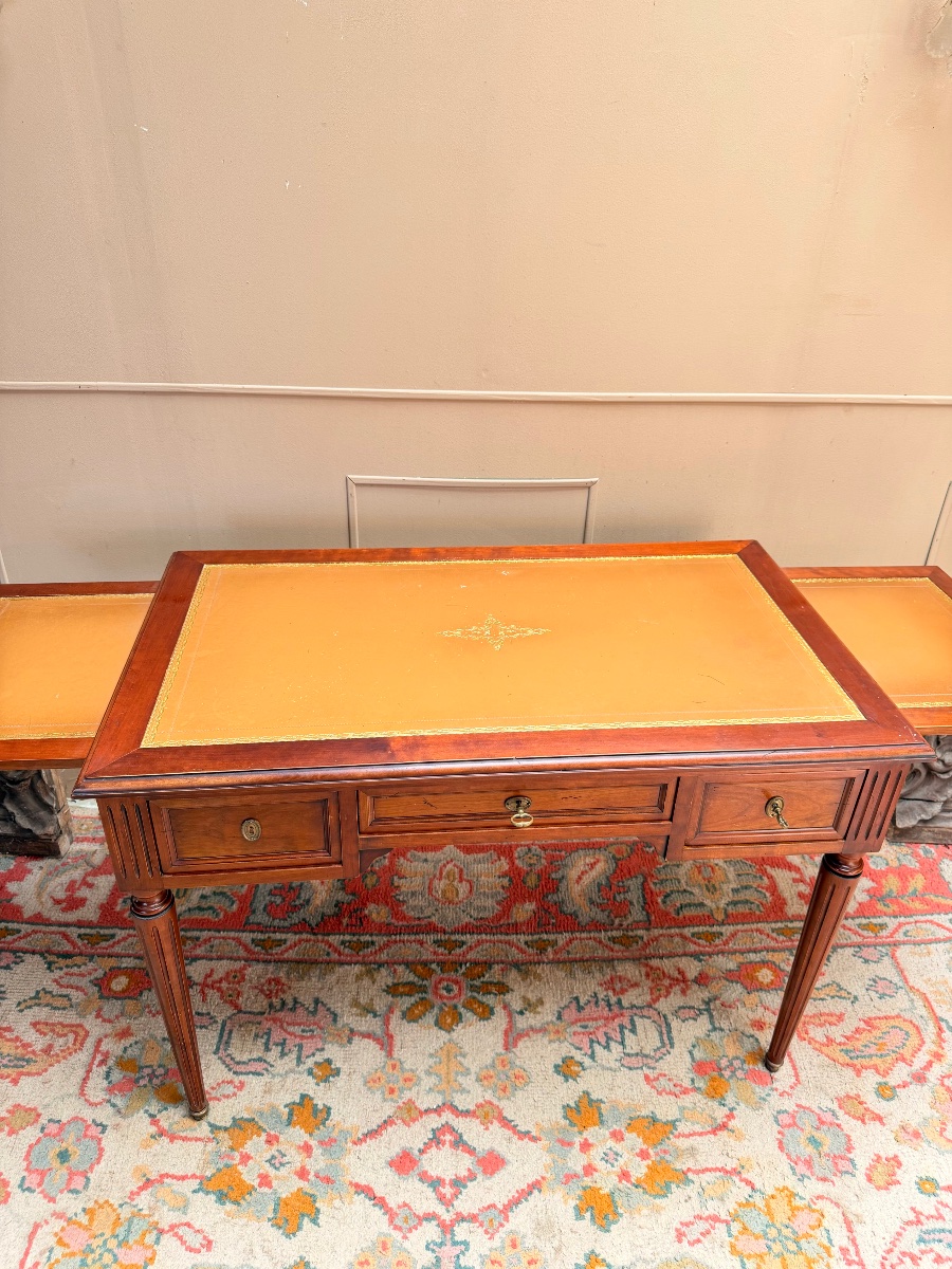 Flat Mahogany Desk In The Louis XVI Style-photo-2