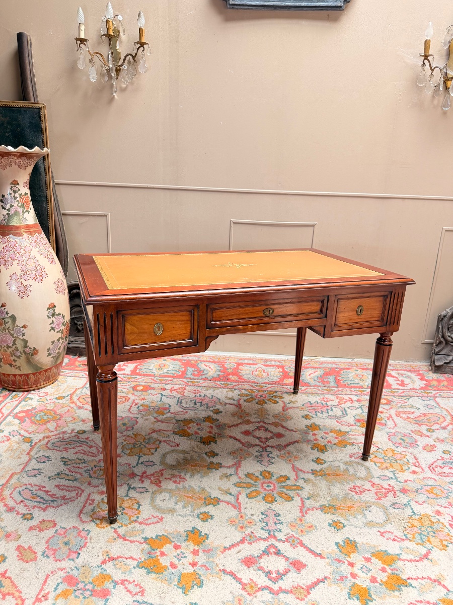 Flat Mahogany Desk In The Louis XVI Style-photo-6