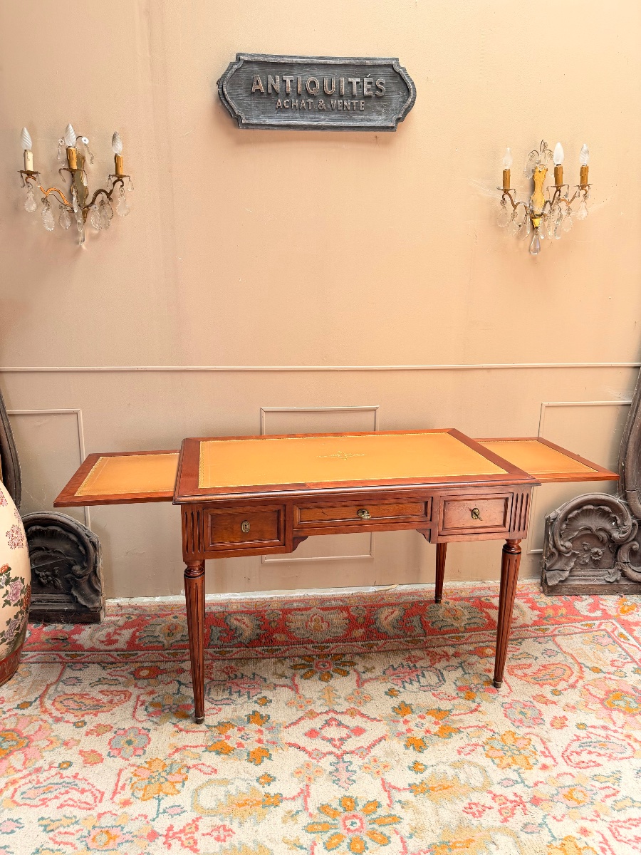 Flat Mahogany Desk In The Louis XVI Style