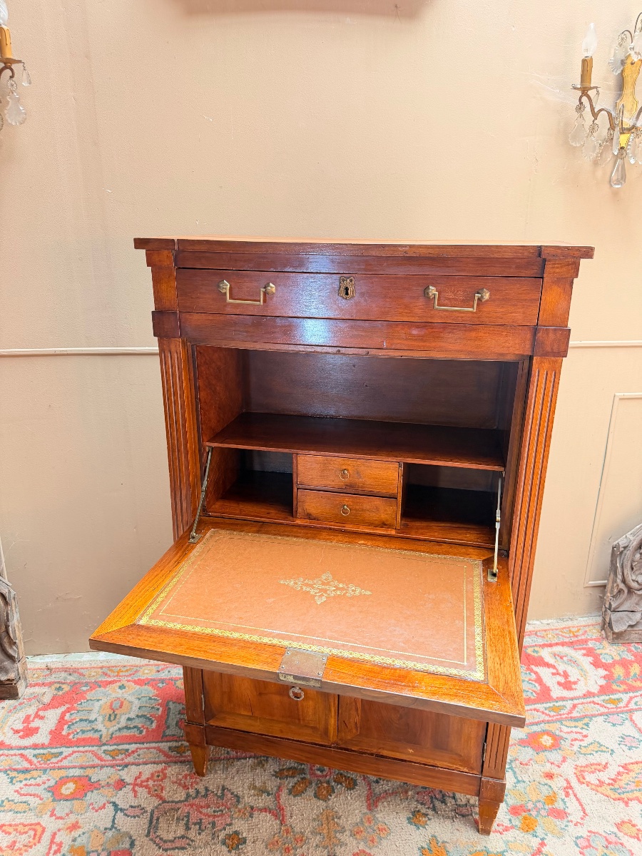 19th-century Louis XVI-style Walnut Secretary Desk -photo-3