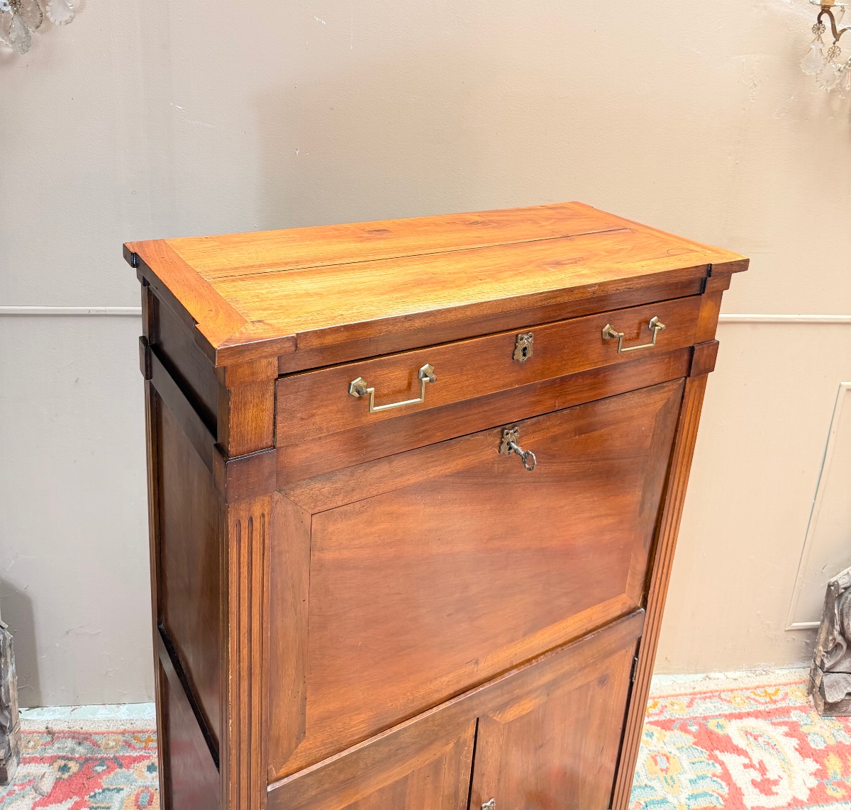 19th-century Louis XVI-style Walnut Secretary Desk -photo-5