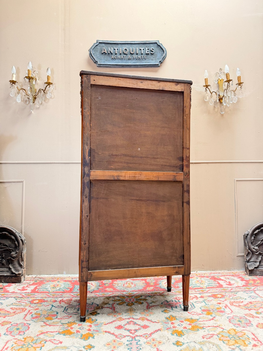 19th-century Louis XVI-style Rosewood Display Cabinet -photo-6