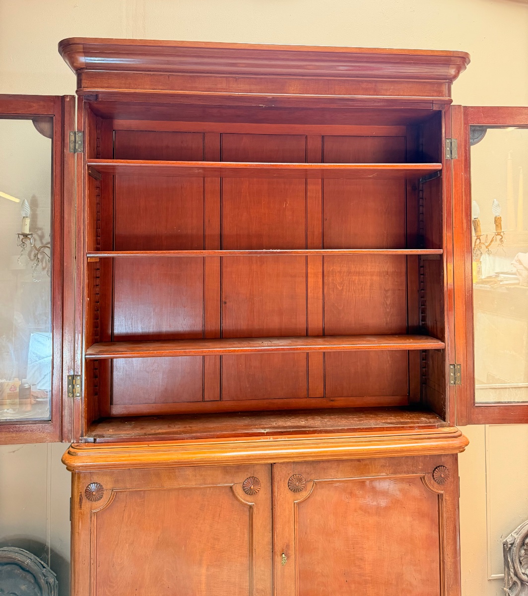 Bibliothèque formant vitrine en acajou d’époque Louis Phillipe XIX eme siècle -photo-3