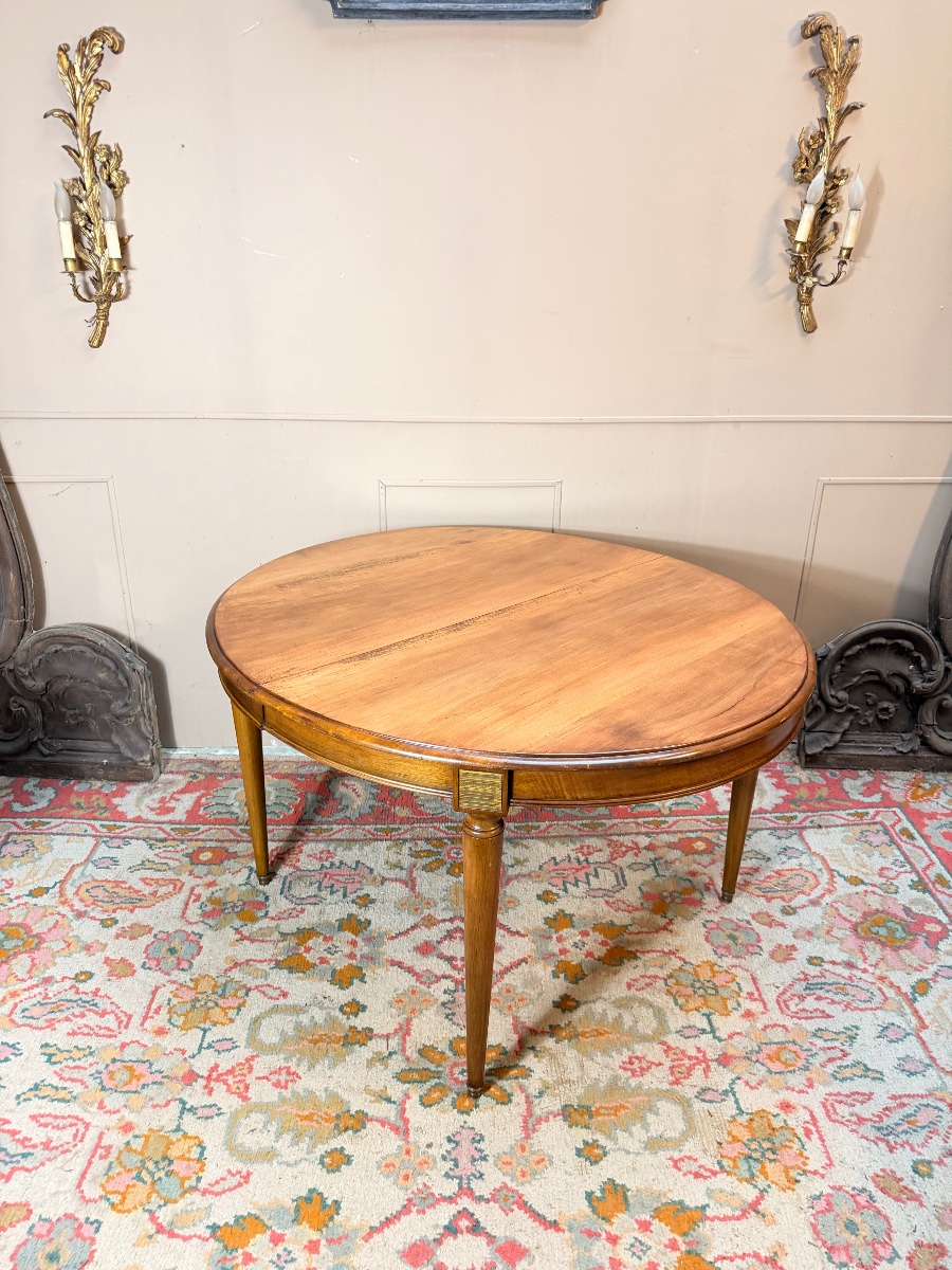 19th-century Louis XVI-style Walnut Dining Table -photo-2