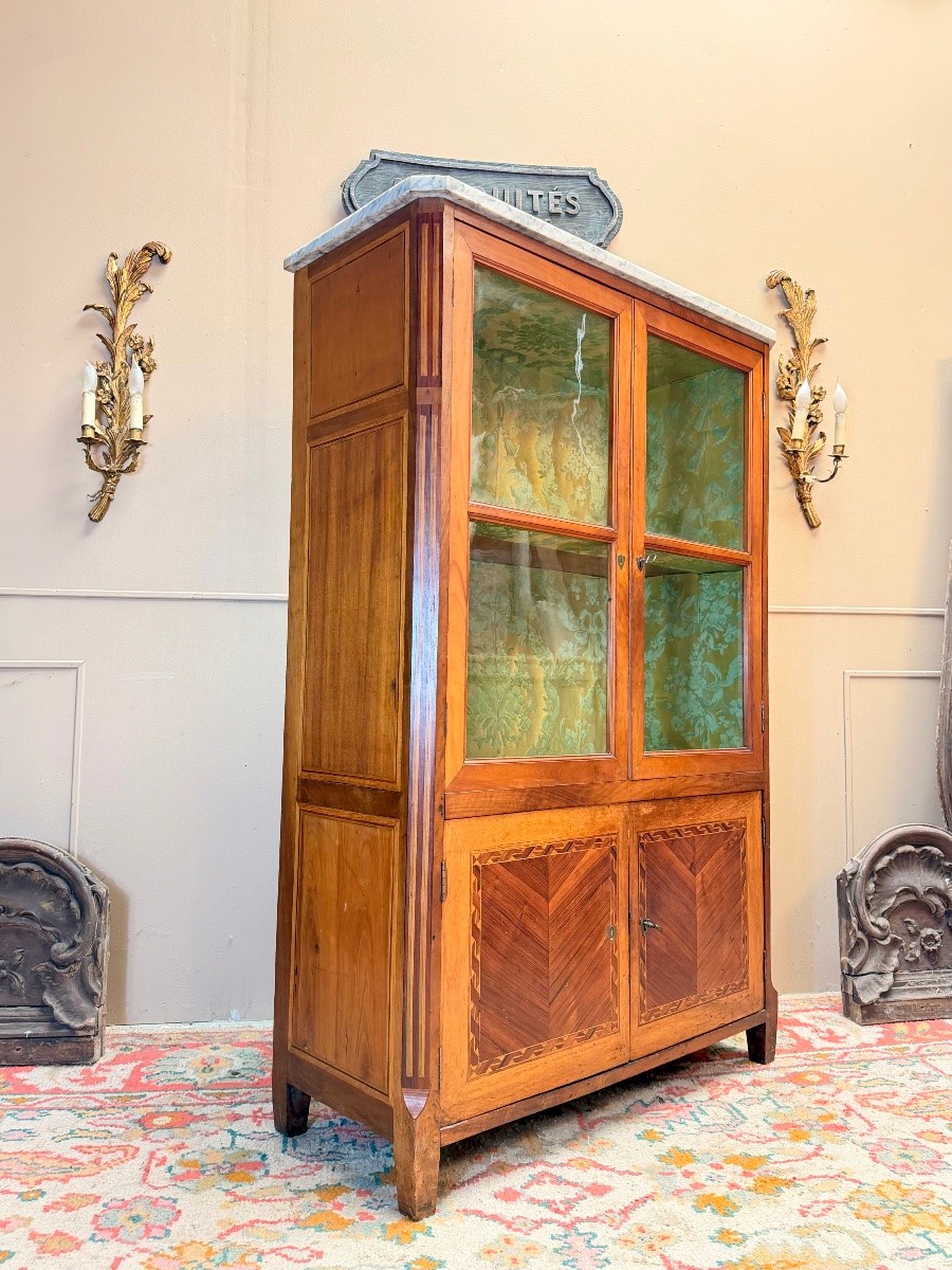 18th-century Transitional-period Display Cabinet In Walnut And Rosewood -photo-2
