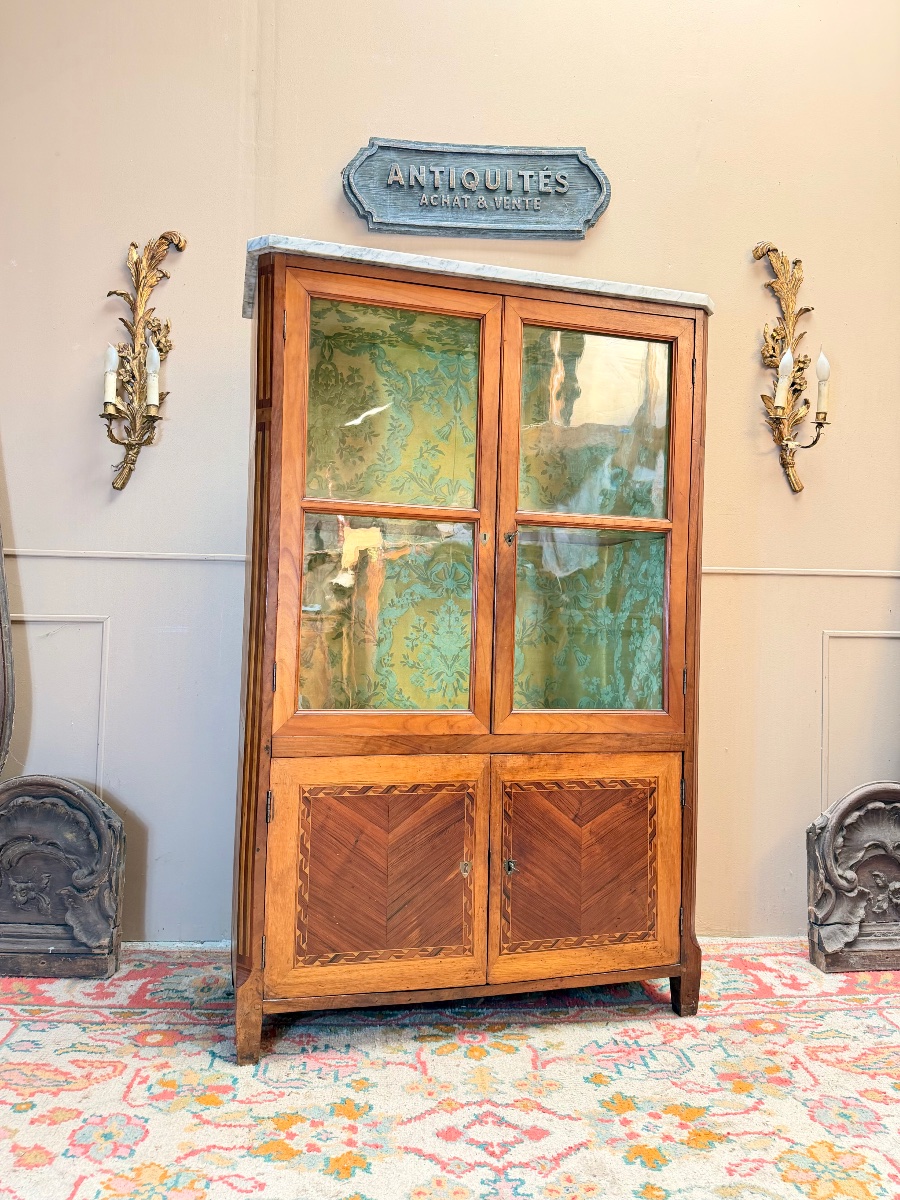 18th-century Transitional-period Display Cabinet In Walnut And Rosewood -photo-3