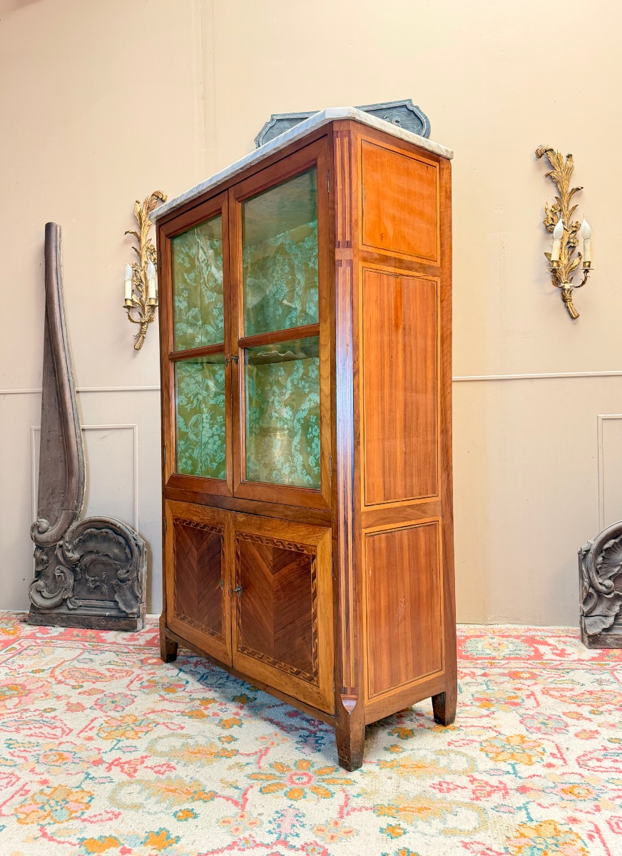 18th-century Transitional-period Display Cabinet In Walnut And Rosewood -photo-4