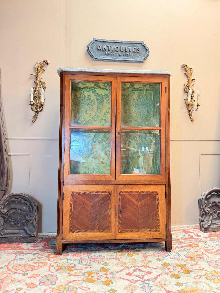18th-century Transitional-period Display Cabinet In Walnut And Rosewood -photo-3