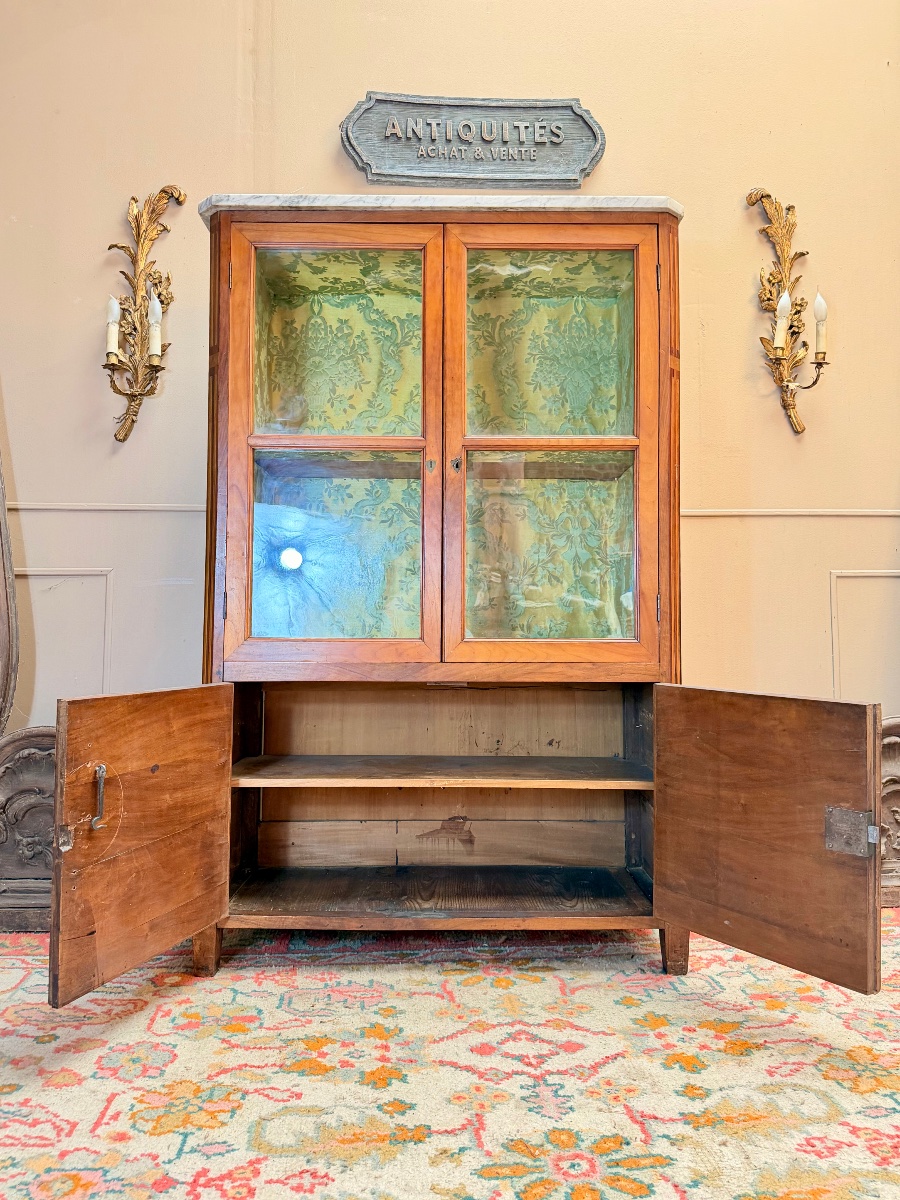 18th-century Transitional-period Display Cabinet In Walnut And Rosewood -photo-5