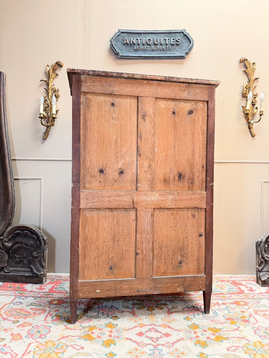 18th-century Louis XVI-style Secretary Desk In Marquetry And Walnut -photo-8