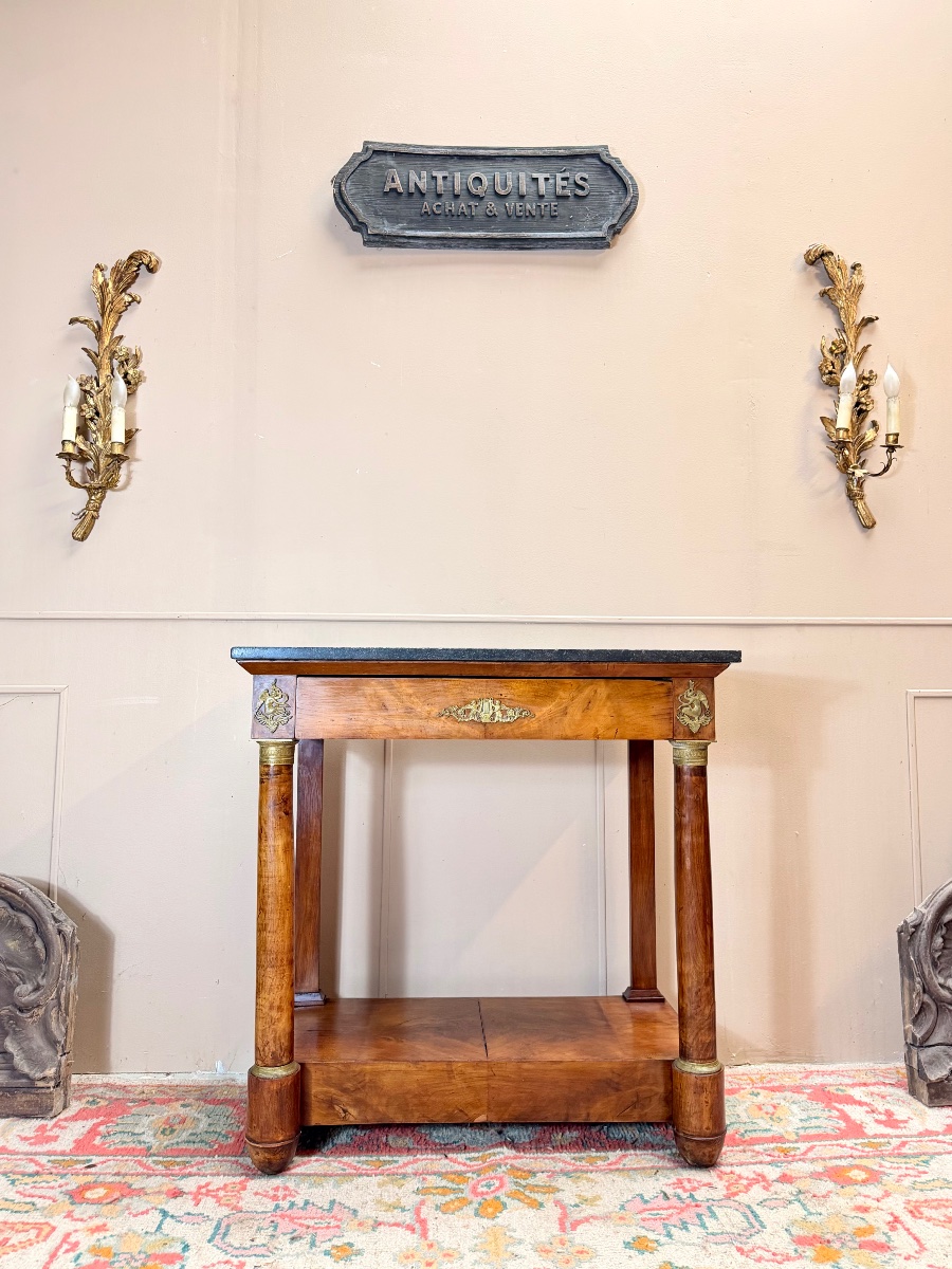 Console en acajou d’époque empire XIX eme siècle -photo-1